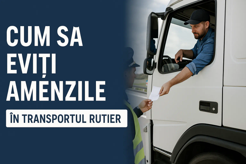 Camion oprit la control, documente verificate pe tabletă